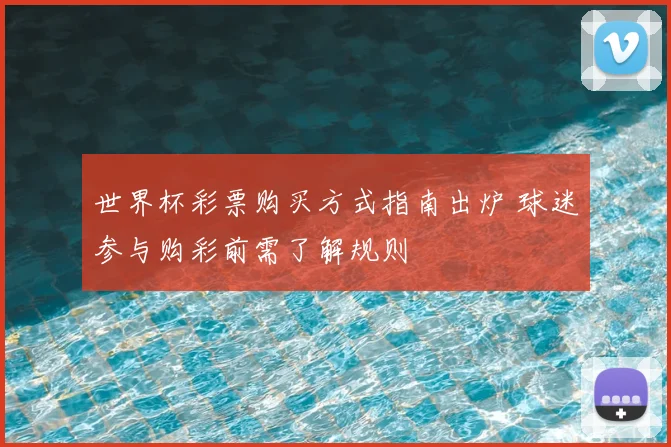 世界杯彩票购买方式指南出炉 球迷参与购彩前需了解规则