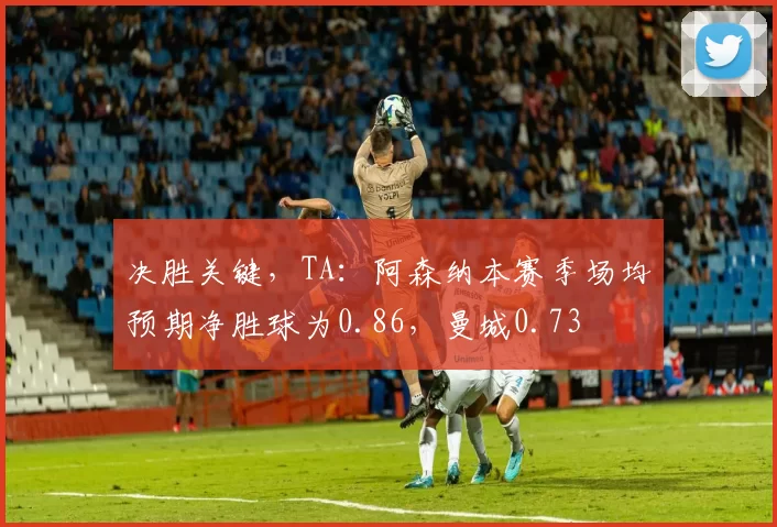 决胜关键，TA：阿森纳本赛季场均预期净胜球为0.86，曼城0.73